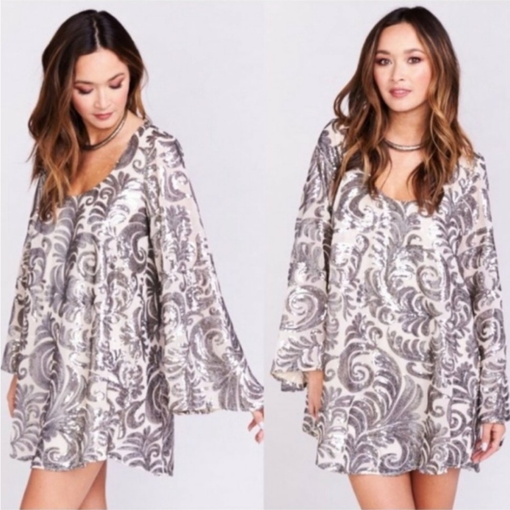 Show Me Your MuMu Drew Sequin Dress size Large NWT